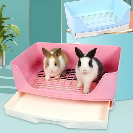 Large Bunny Toilet With Drawer For Rabbits And Small Pets