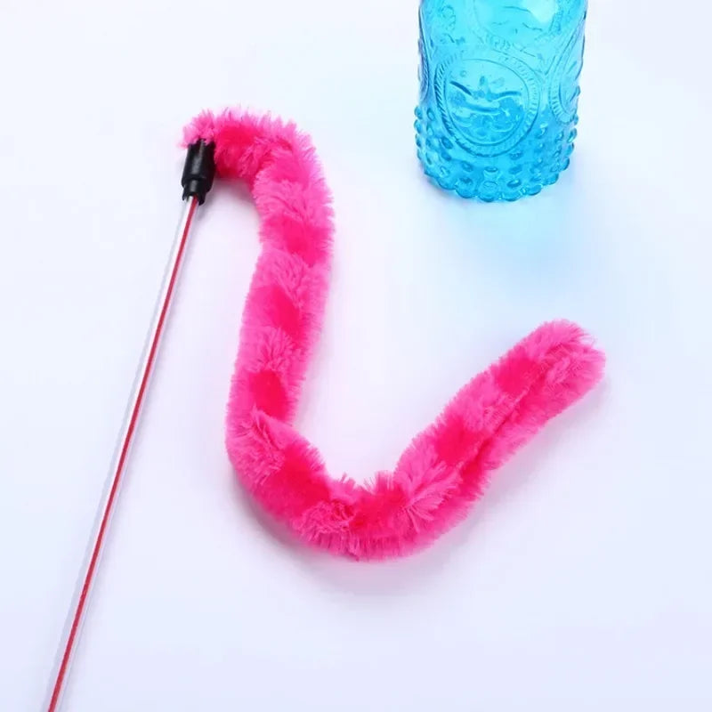 Funny Plush Cat Stick Feather Interactive Toy For Cats