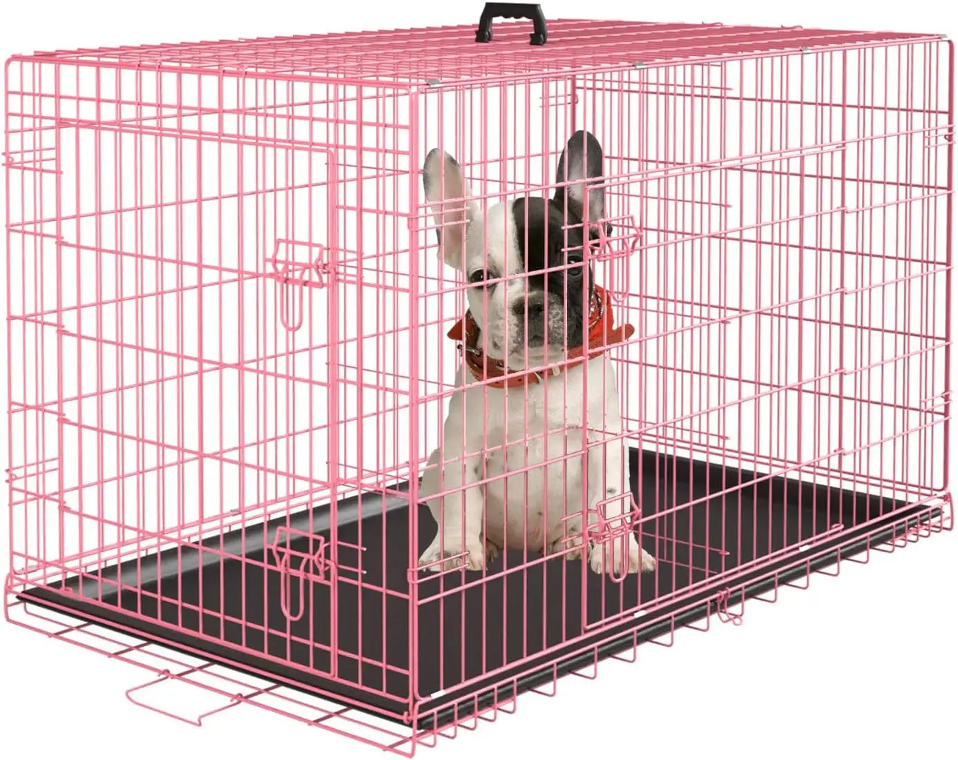 Large Dog Crate Kennel Double-Door Folding Playpen