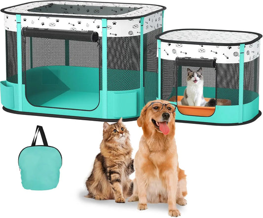 Cat Playpen Foldable Portable Pet Enclosure Indoor Outdoor