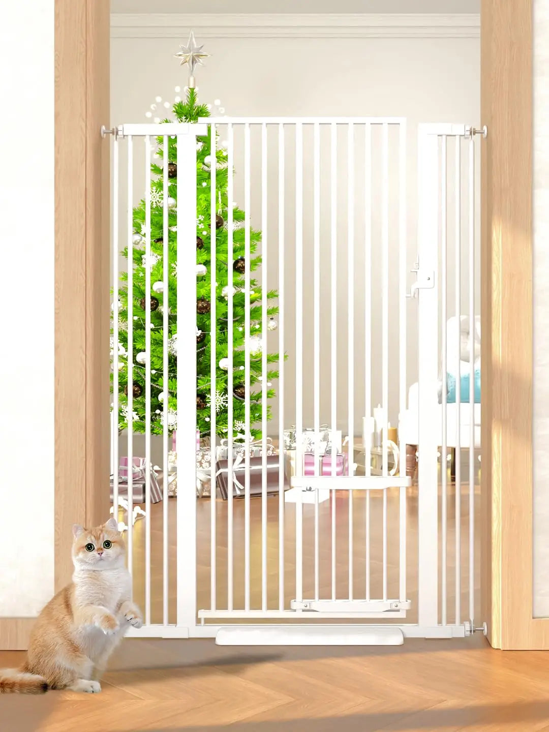 Ufsagcg Extra Tall Cat Gate With Small Pet Door Indoor