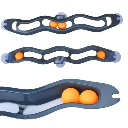 Educational Cat Ping Pong Ball Toy With Suction Cup Track