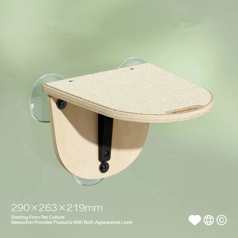MEWOOFUNCN Cat Window Perch Hammock With Climbing Steps And Scratching Post