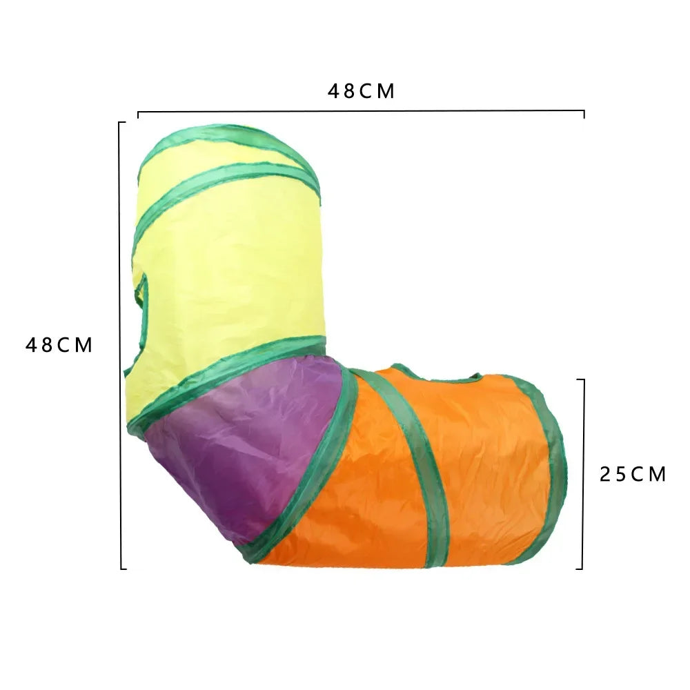 Foldable Cat Tunnel Toy for Indoor Play Breathable