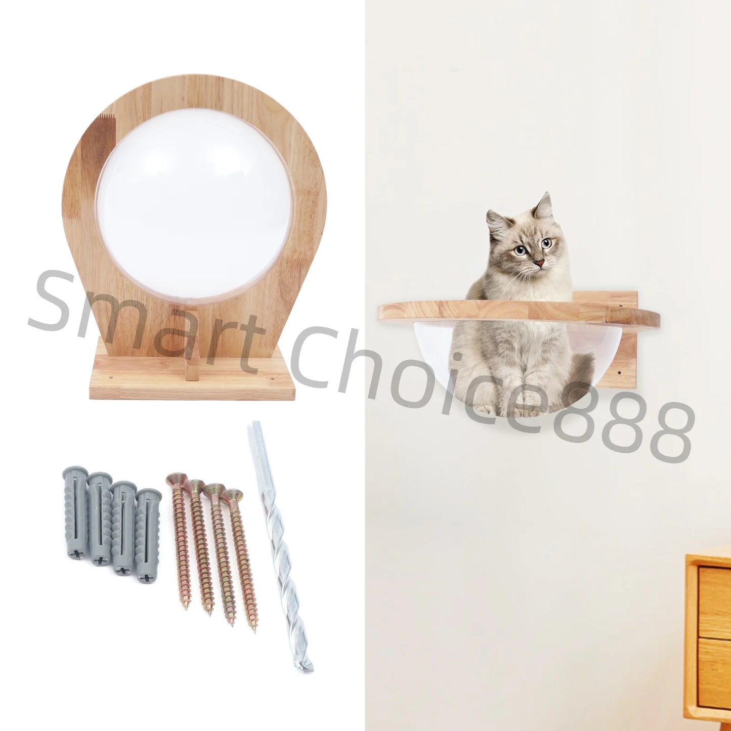 Transparent Cat Space Capsule Bed for Small Pets