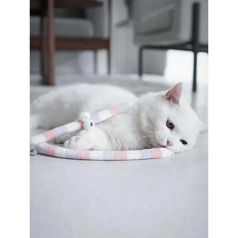 Interactive Cat Teaser Caterpillar Wand Toy for Pets