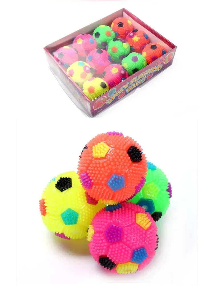 High-Concerned LED Ball Squeak Toy For Dogs With Dental Benefits