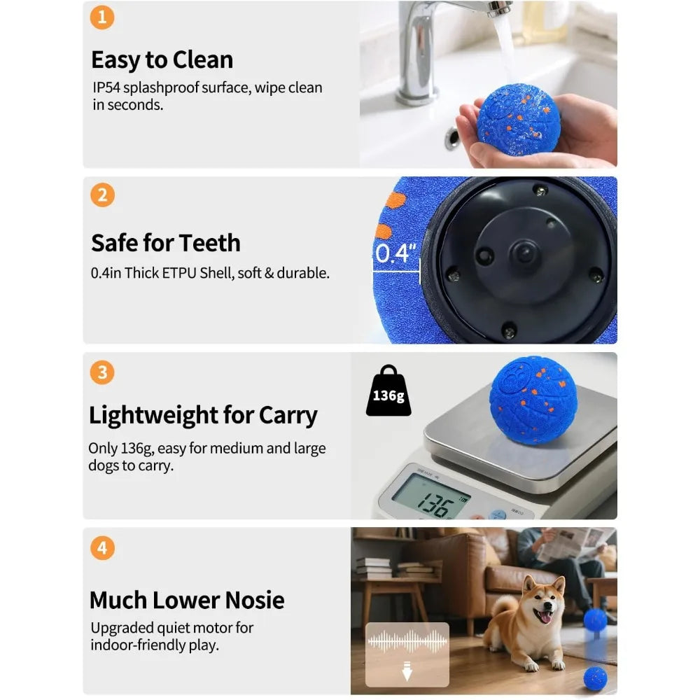 Schitec Interactive Dog Ball With Autonomous Movement