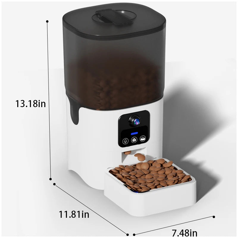 PAPIFEED Smart Cat Feeder With WiFi Timed Dispensing 6L