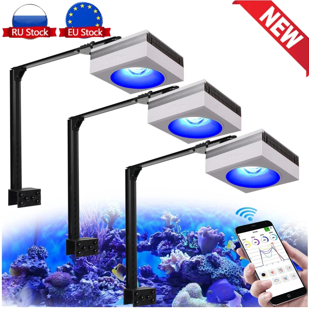 PopBloom RL90 WiFi 100W LED Light For Coral Reef Aquariums