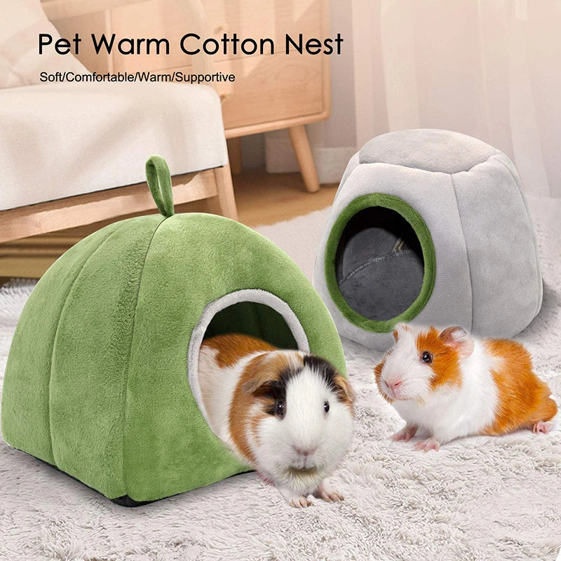 Nonecn Hamster House Small Animal Nest Warm Cotton Bed