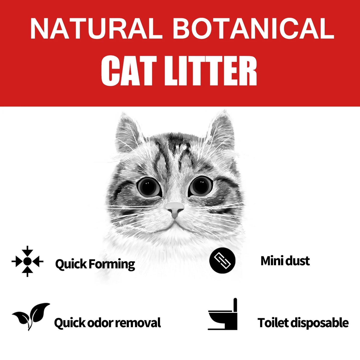 Tofu Cat Litter Natural Botanical Dust Free Flushable Clumping