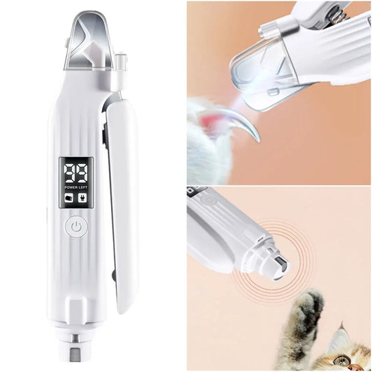 APWIKOGER 2 In 1 Electric Pet Nail Trimmer With LED