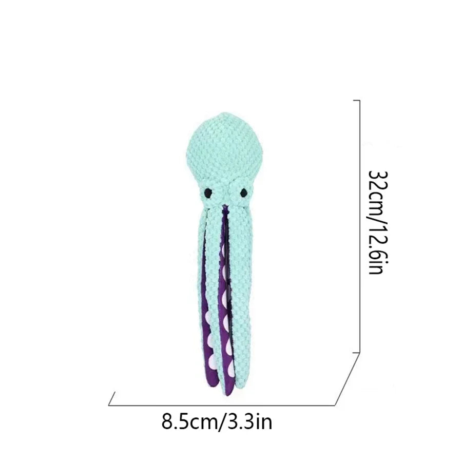 Interactive Plush Octopus Dog Toy for Boredom Relief