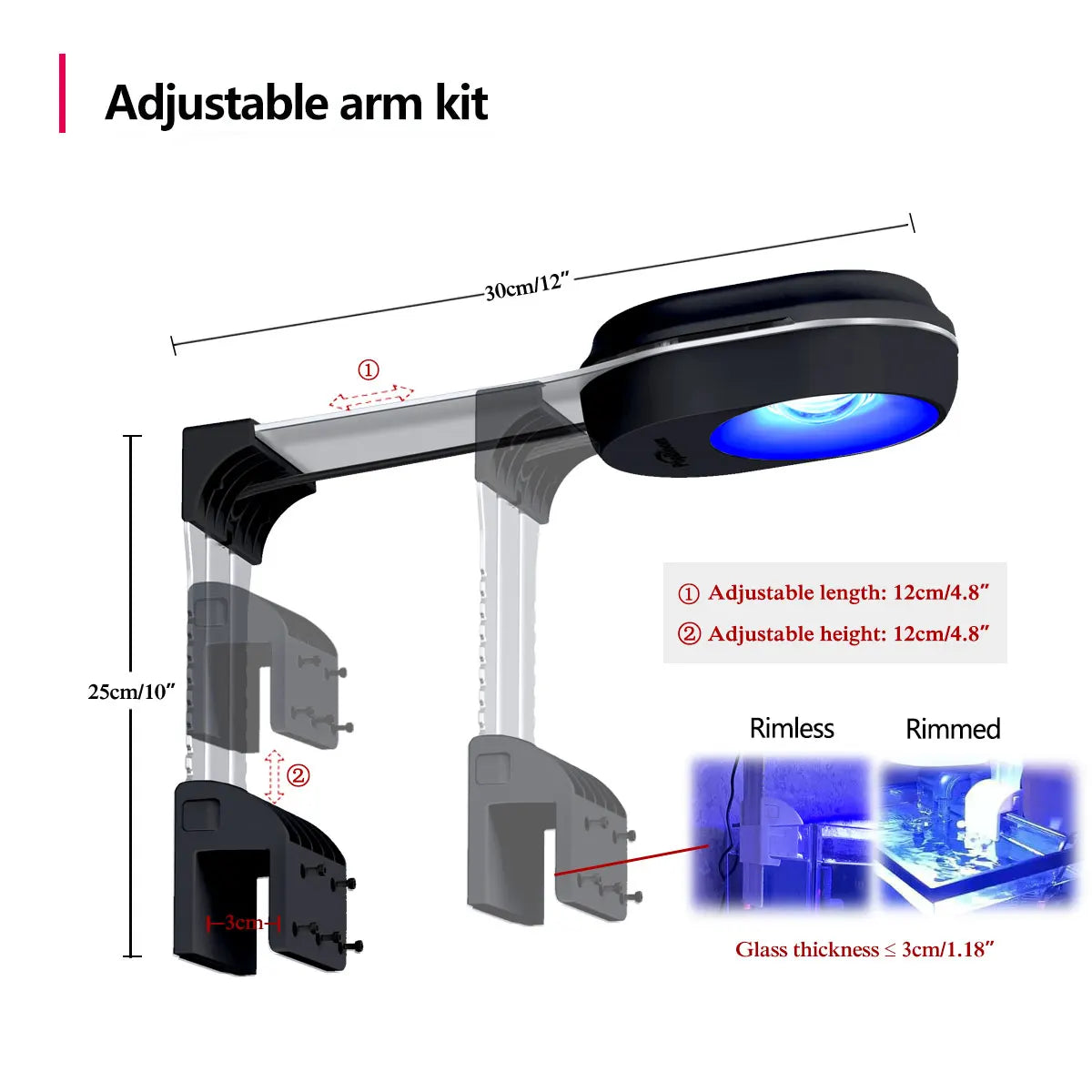 PopBloom Nano WiFi 60W Aquarium Light for Corals and Fish