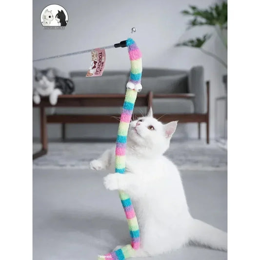 Interactive Cat Teaser Caterpillar Wand Toy for Pets