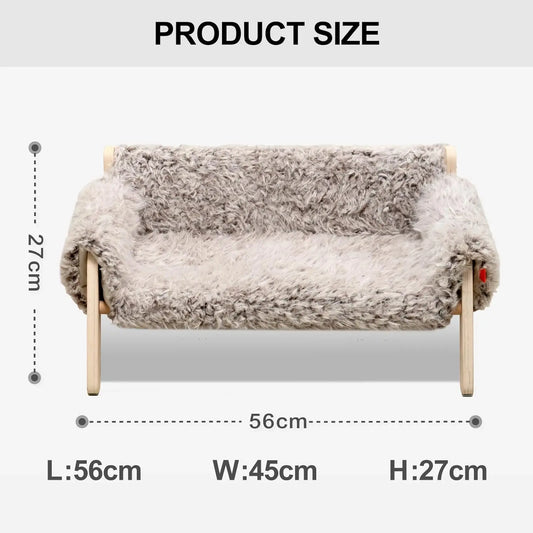 Mewoofun Large Soft Cat Bed with Removable Cover 56x45cm