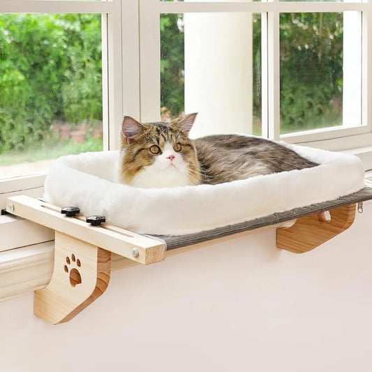 Cat Window Perch Hammock Bed With Wood And Metal Frame