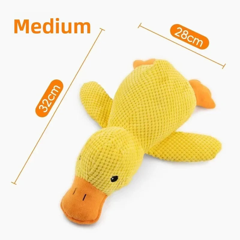Duck Squeaky Plush Dog Toy Calming Sleep Aid For Puppies