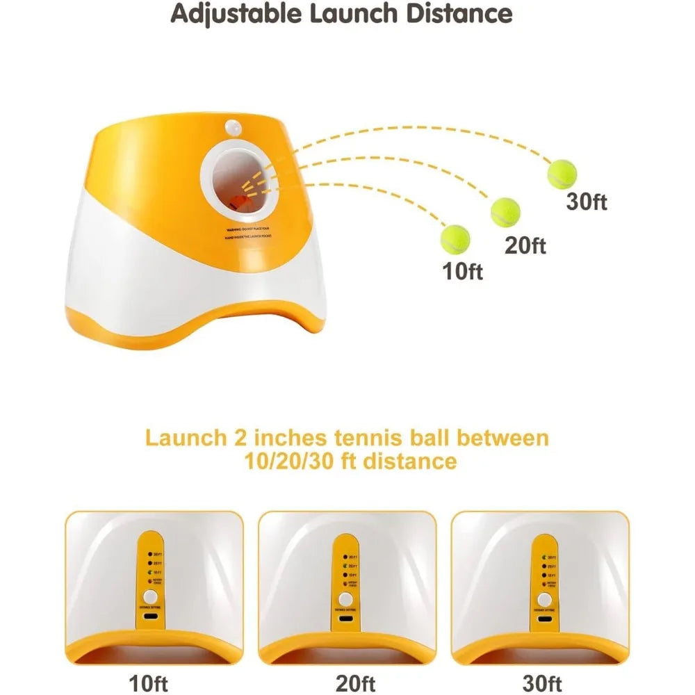 Dog Ball Launcher With 12 Tennis Balls For Endless Fun