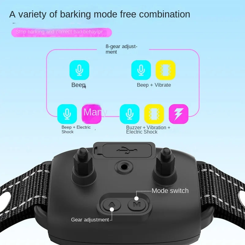 LISMD Dog Training Collar Anti Barking Stop Device Waterproof