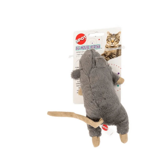 SPOT Big Mouse Bertha Assorted Catnip Cat Toy For Cats