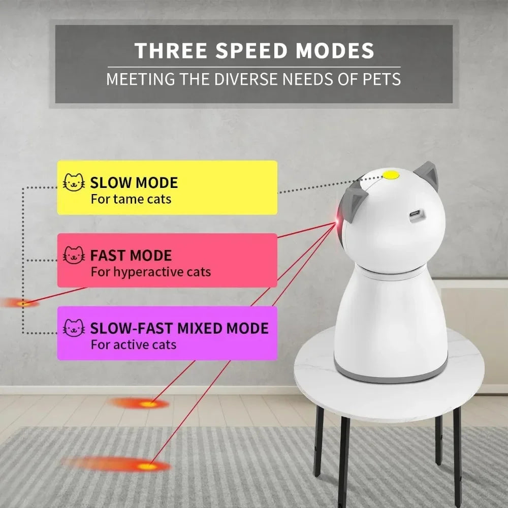 Automatic Random Trajectory Laser Cat Toy for Indoor Fun