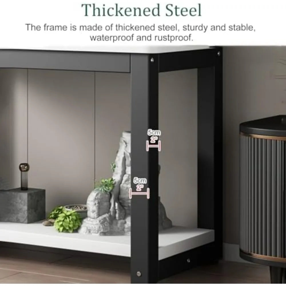 High Concerned Fish Tank Stand With Non Slip Mats LivingRoomDisplayCabinetWithShelves