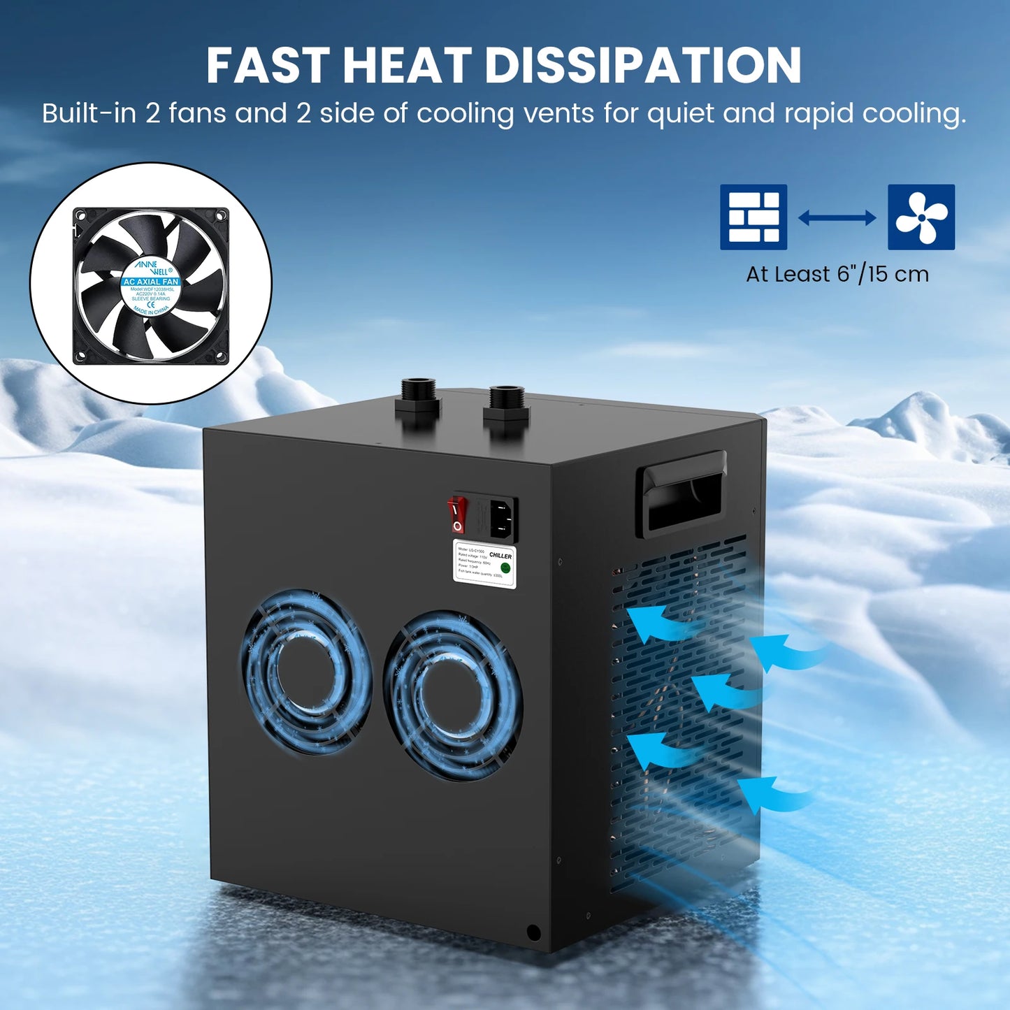 Aquarium Chiller 1/3HP for Up to 79GAL Fish Tanks