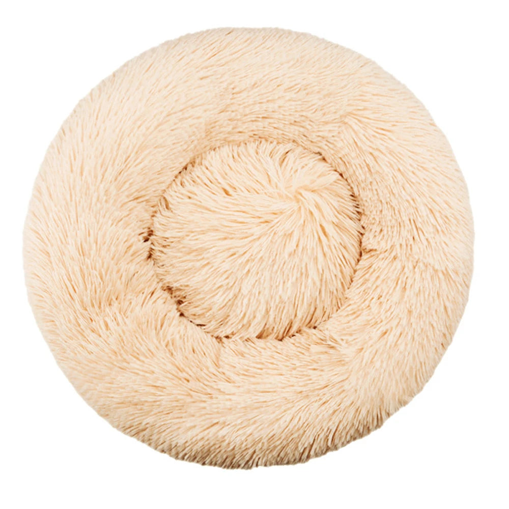 NONECN Round Plush Pet Bed Fleece Dog Cat Cozy Bed