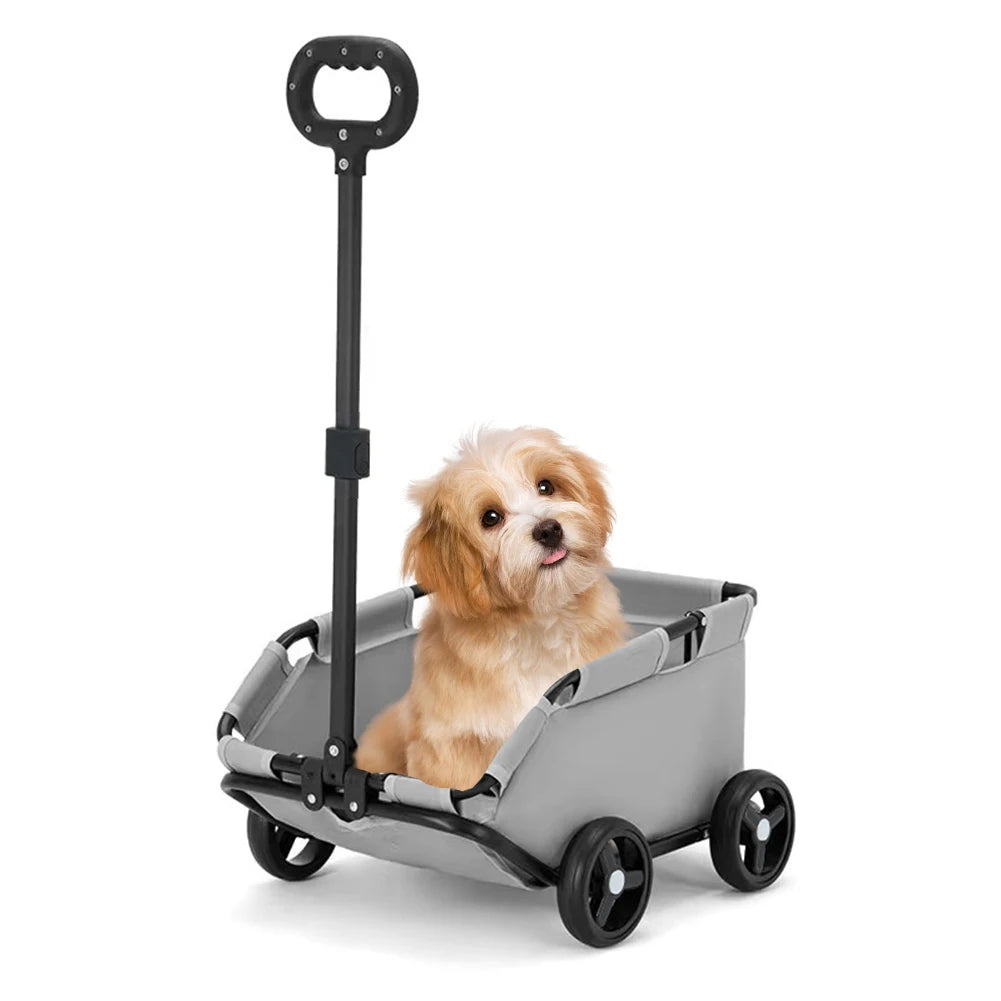 Foldable Small Pet Stroller Lightweight 4 Wheel Cart