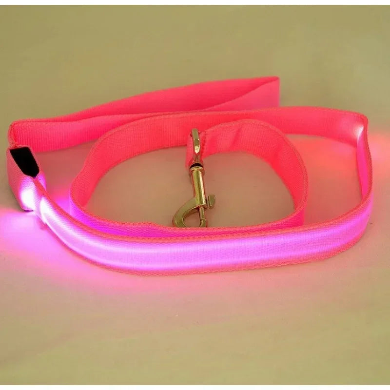 Luminous LED Dog Leash Harness for Safe Night Walks