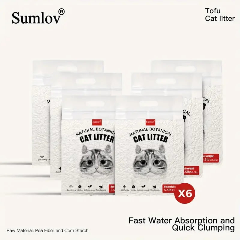 Tofu Cat Litter Natural Botanical Dust Free Flushable Clumping