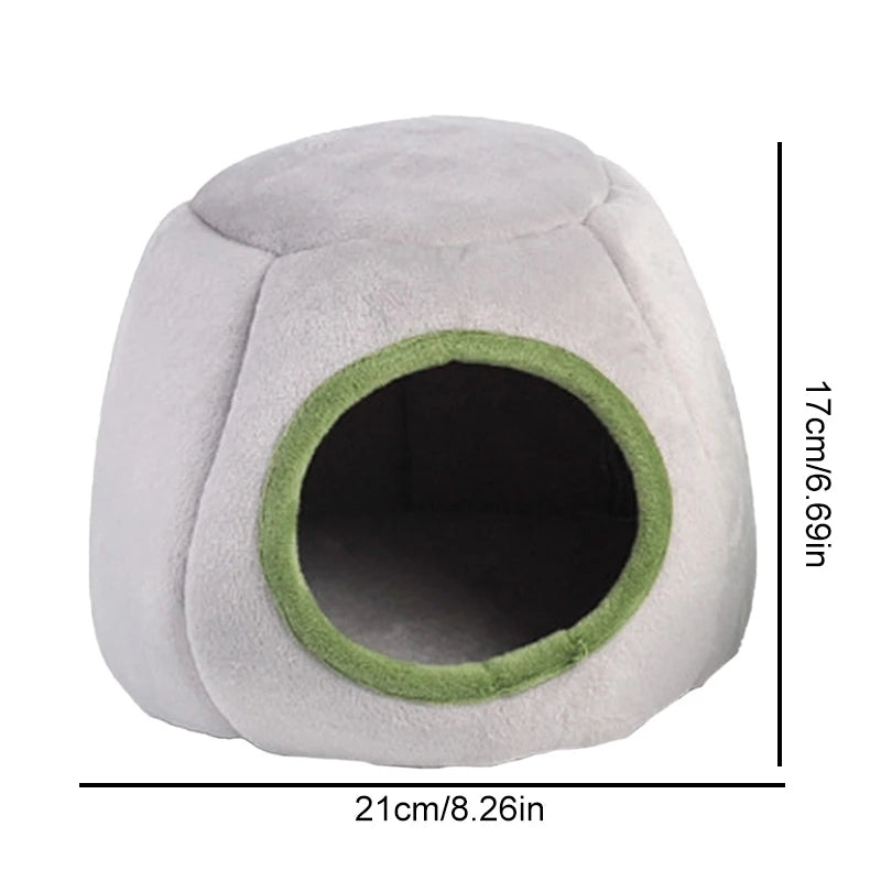 Nonecn Hamster House Small Animal Nest Warm Cotton Bed