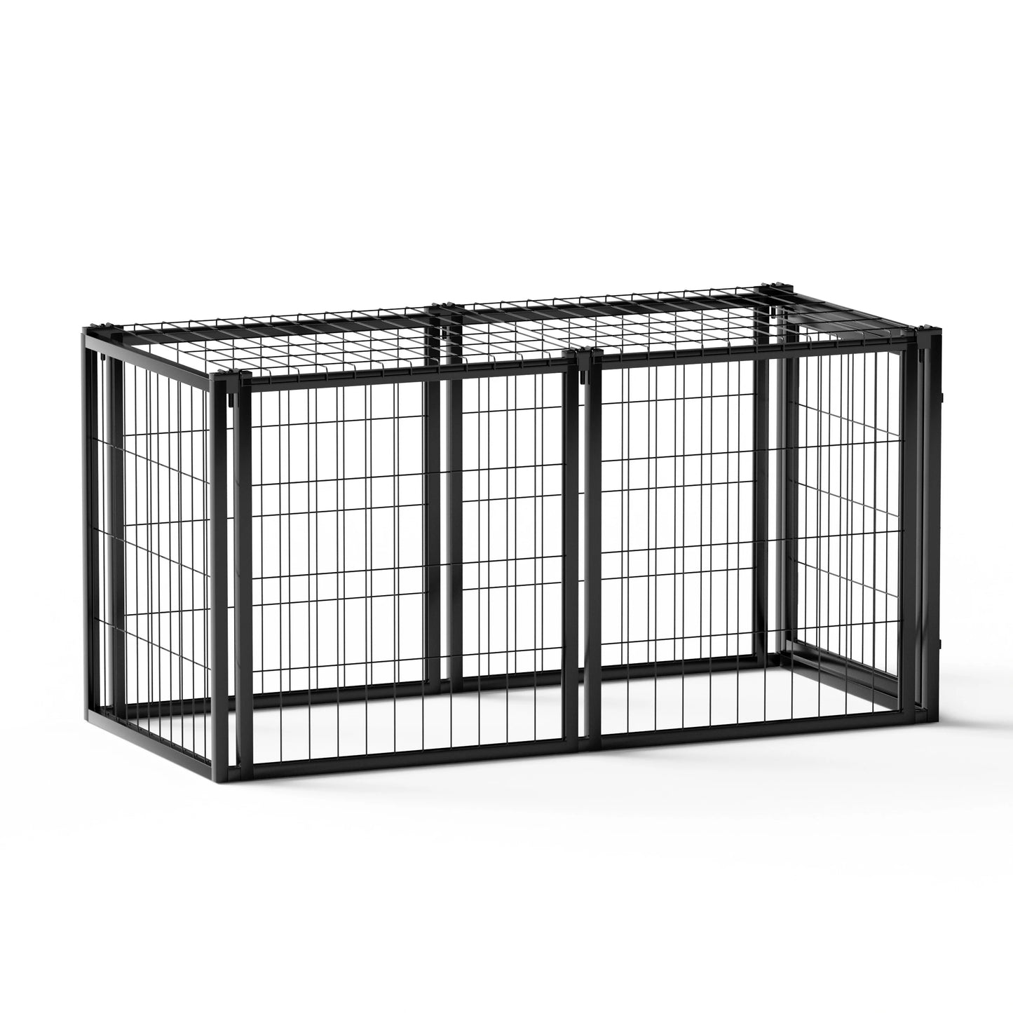 Sturdy Iron Dog Crate Kennel Indoor Top Pet Cage Home