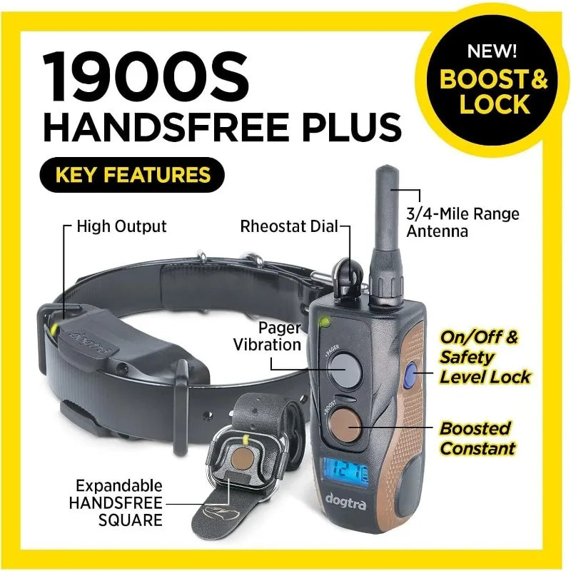 Remote Dog Training E Collar Handsfree Square High Output
