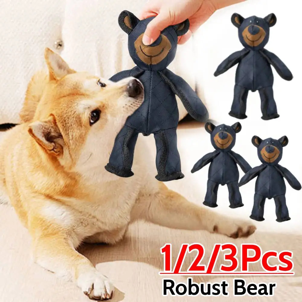 Mighty Bear Plush Interactive Dog Toy With Sound Teeth