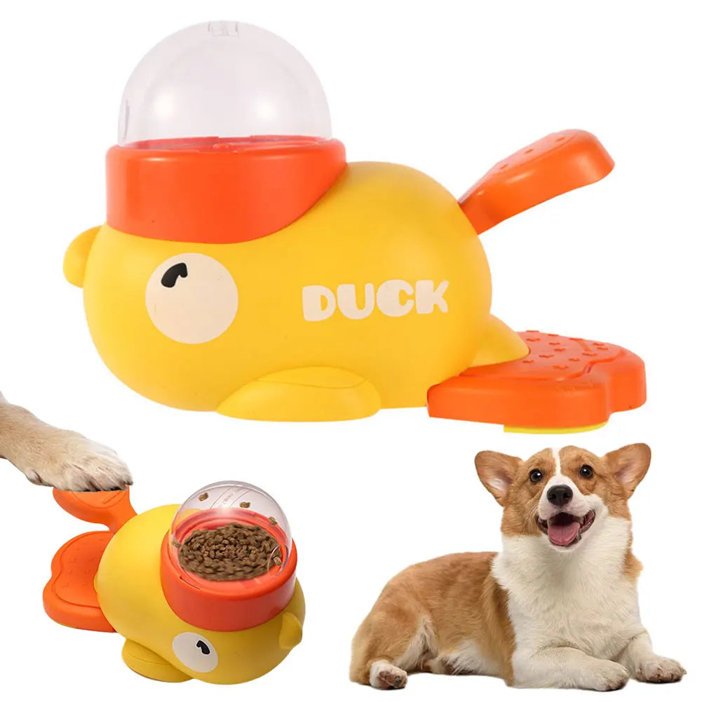 Dog Interactive Slow Feeder Cartoon Duck Design Puzzle Toy