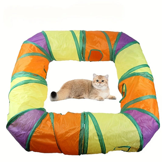 CN Zhejiang Premium Cat Tunnels Pack Four Durable Suede