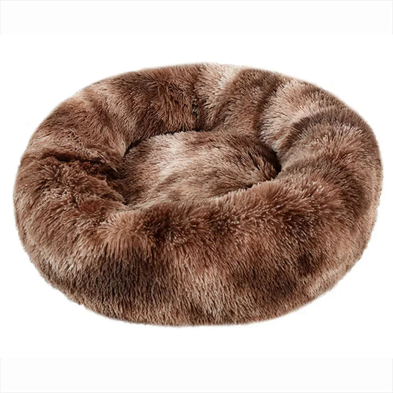 NONECN Round Plush Pet Bed Fleece Dog Cat Cozy Bed