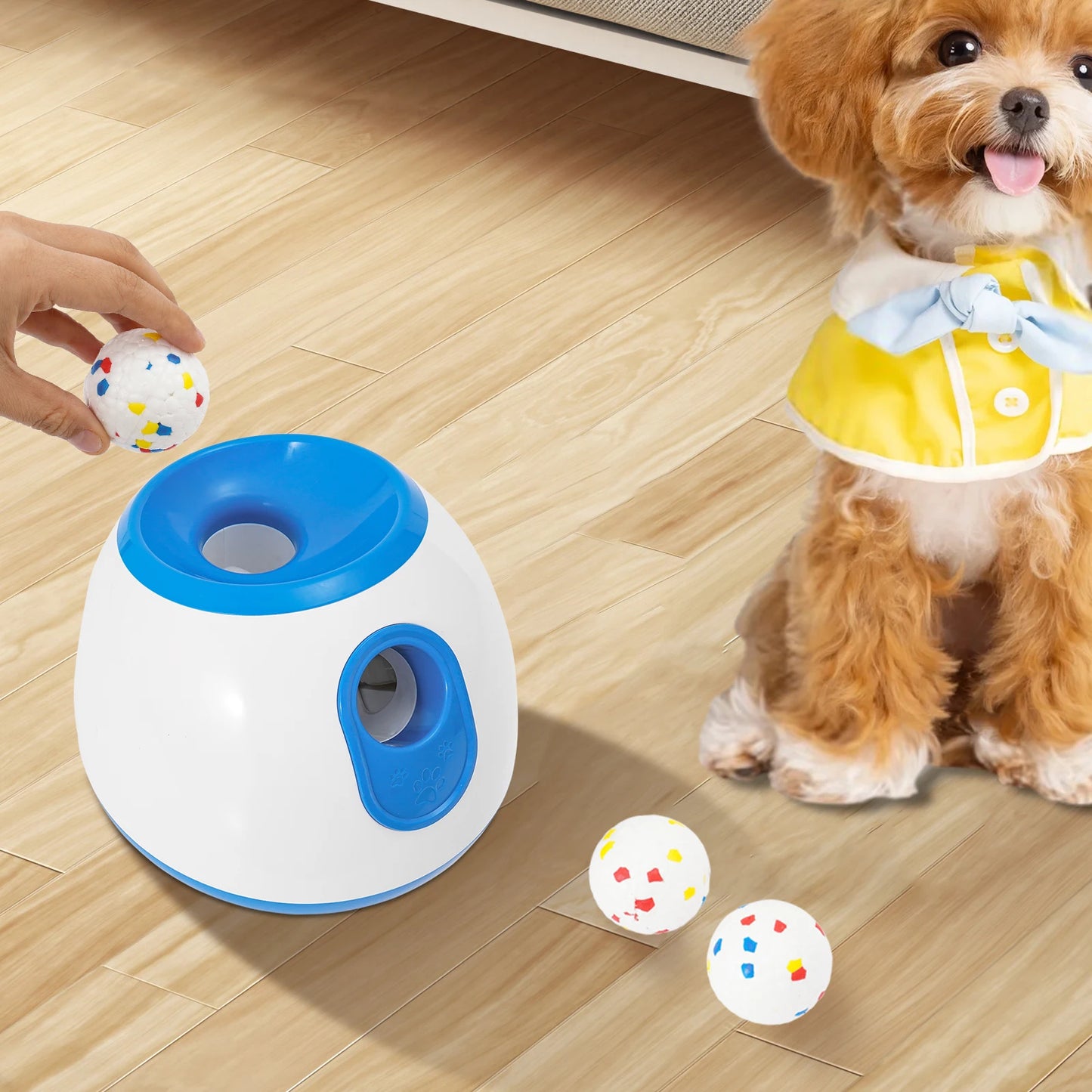 Automatic Ball Launcher For Dogs Adjustable 10 To 30 Feet