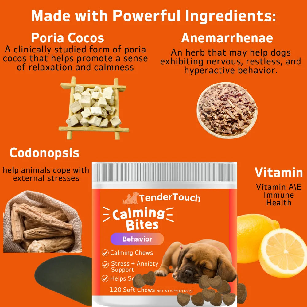 TenderTouch Calming Chews For Dogs 480 Chews Two Pack