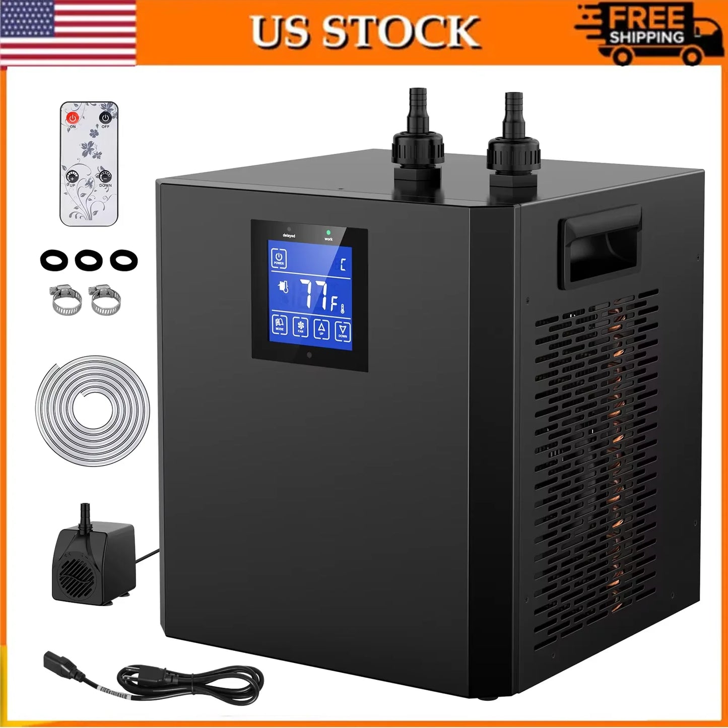 Aquarium Chiller 79 Gal One Third HP For Hydroponics Fish