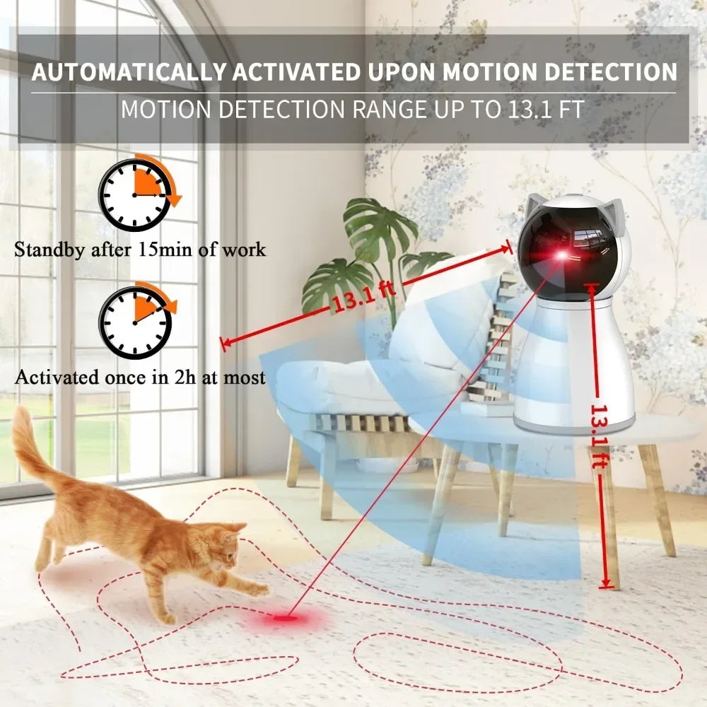 Automatic Random Trajectory Laser Cat Toy for Indoor Fun