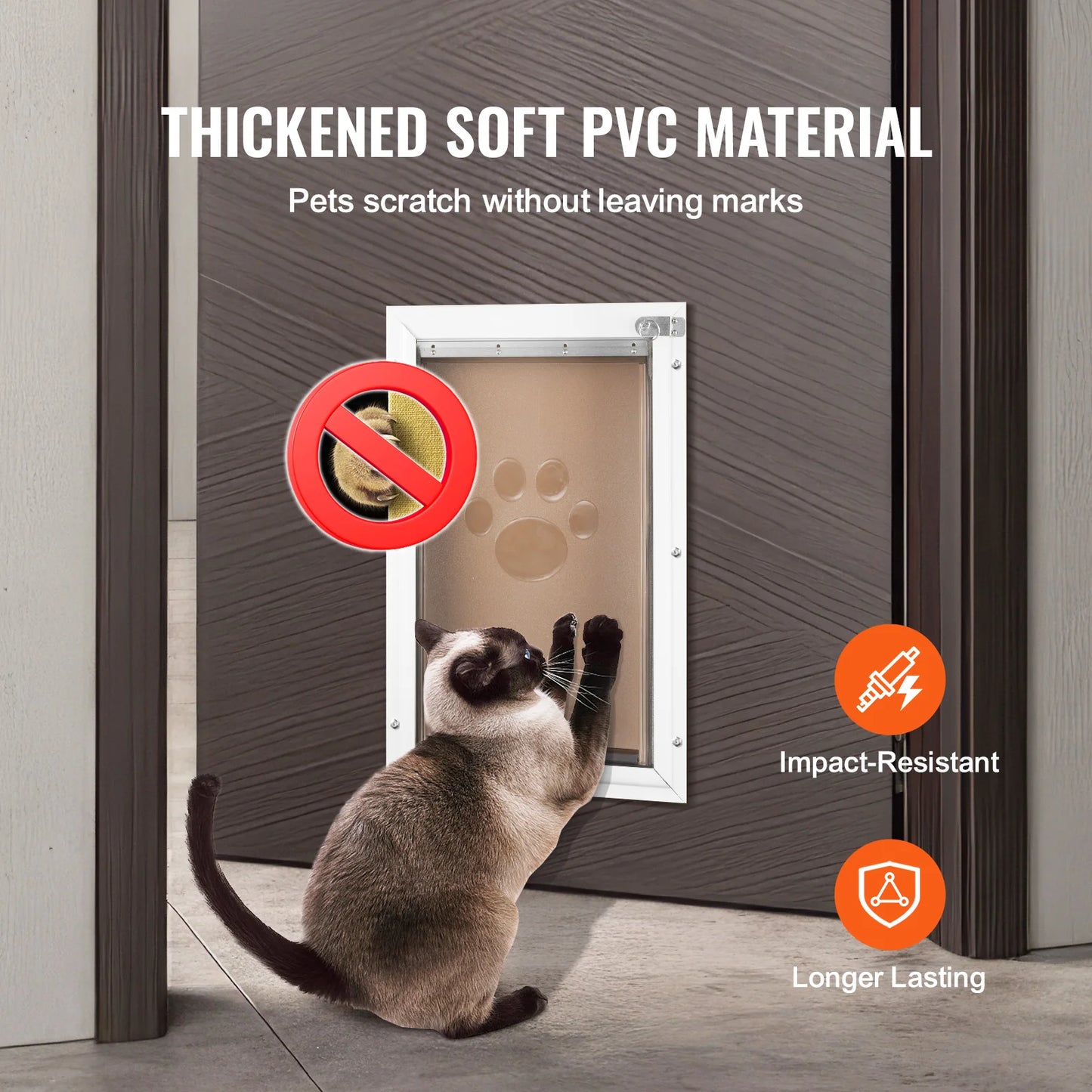 SucceBuy Weatherproof Pet Door Replacement Flap With Magnetic Strip