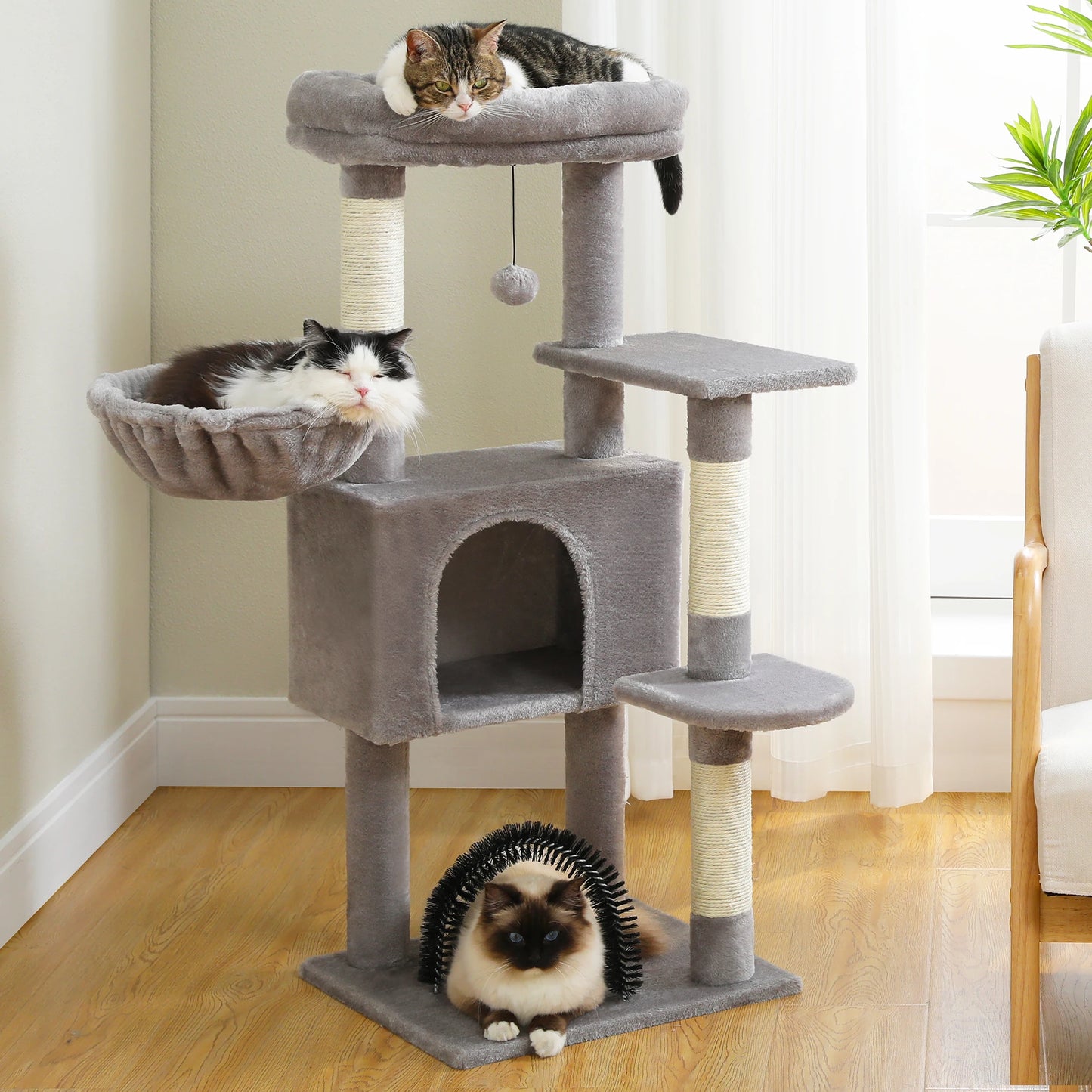 PAWZ Road Cat Tree With Four Levels Sisal Scratching Posts