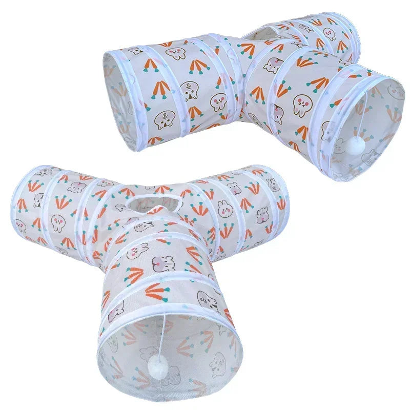 Foldable Tunnels Hideout for Guinea Pigs and Rabbits