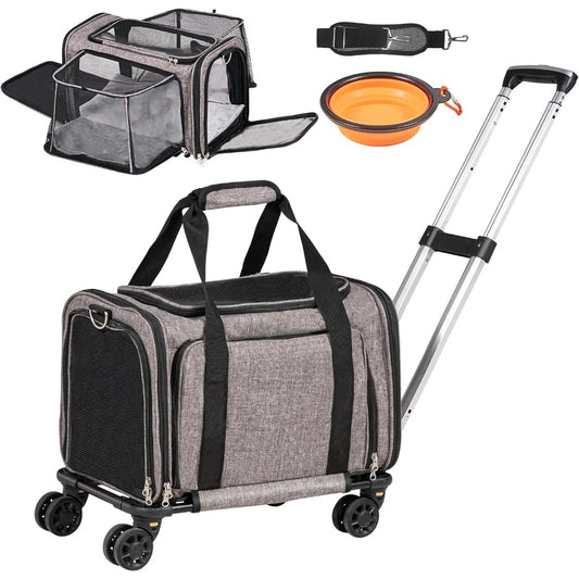 Airline Approved Expandable Pet Carrier with Wheels