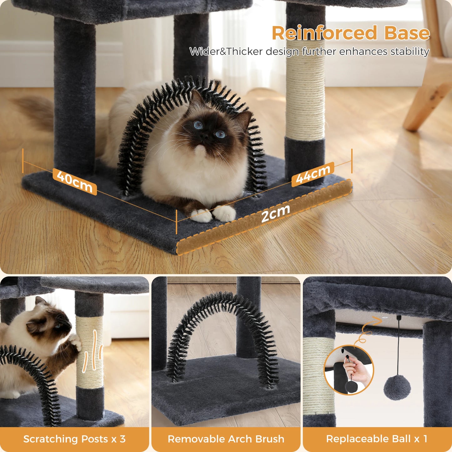 PAWZ Road Cat Tree With Four Levels Sisal Scratching Posts