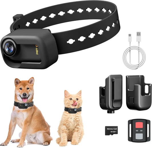 4K Cat Collar Camera with HD WiFi and 64GB SD Card